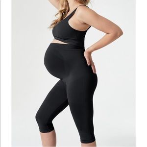 Blanqi Maternity Belly Support Leggings Crop New Small